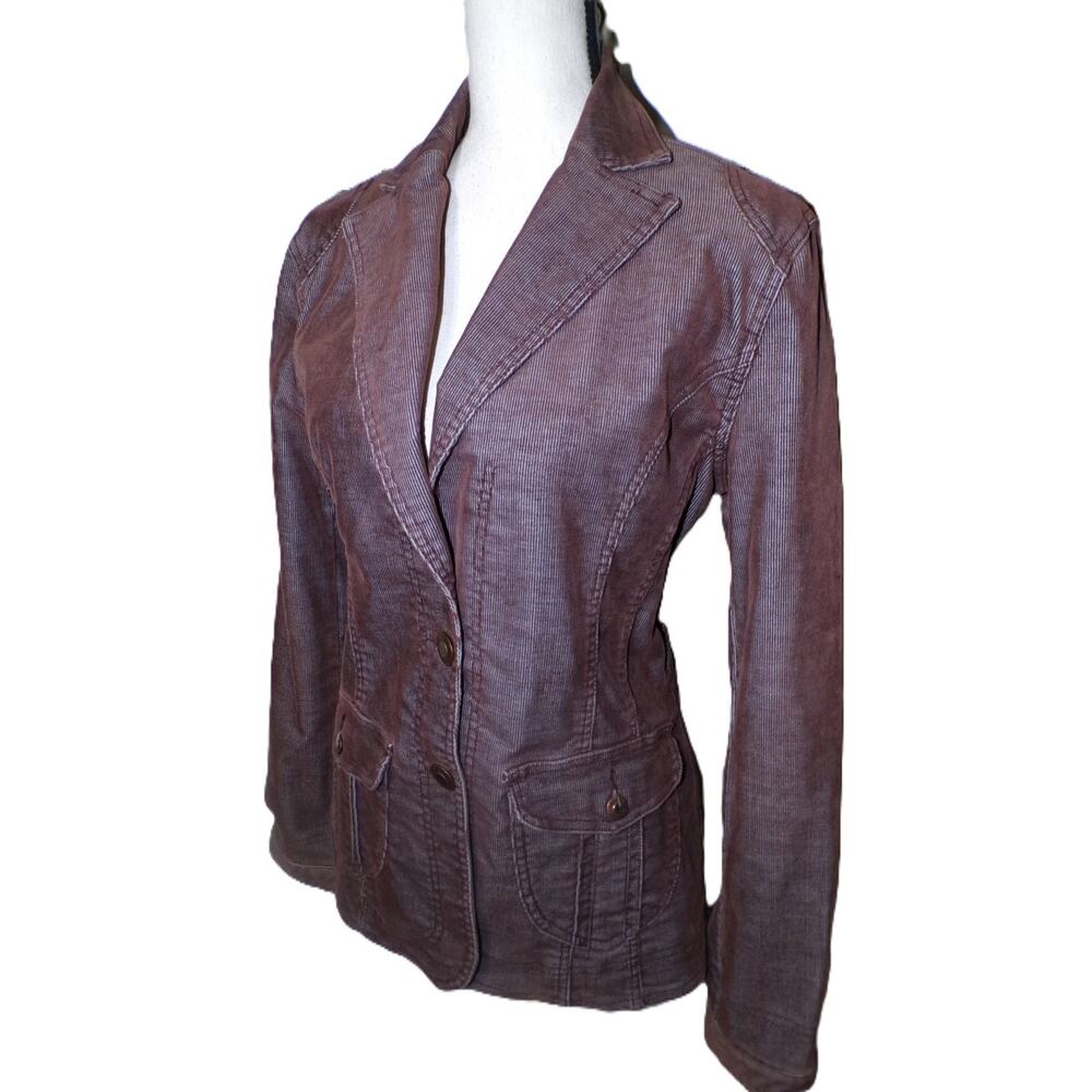 Y2k Blazer L Flare Pants 32x33 Burgundy Corduroy Grunge Boho American Exchange - Picture 3 of 16